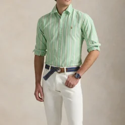 Shirts|Shirts|Ganni Polo Ralph Lauren Custom Fit Fun Stripe Cotton Long Sleeved Shirt - S