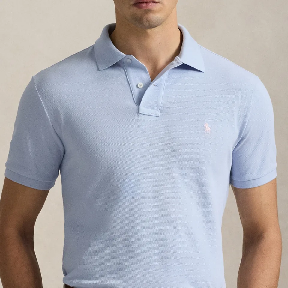 Polo Shirts|Polo Ralph Lauren Custom Slim Fit Cotton Mesh Polo Shirt - XXL