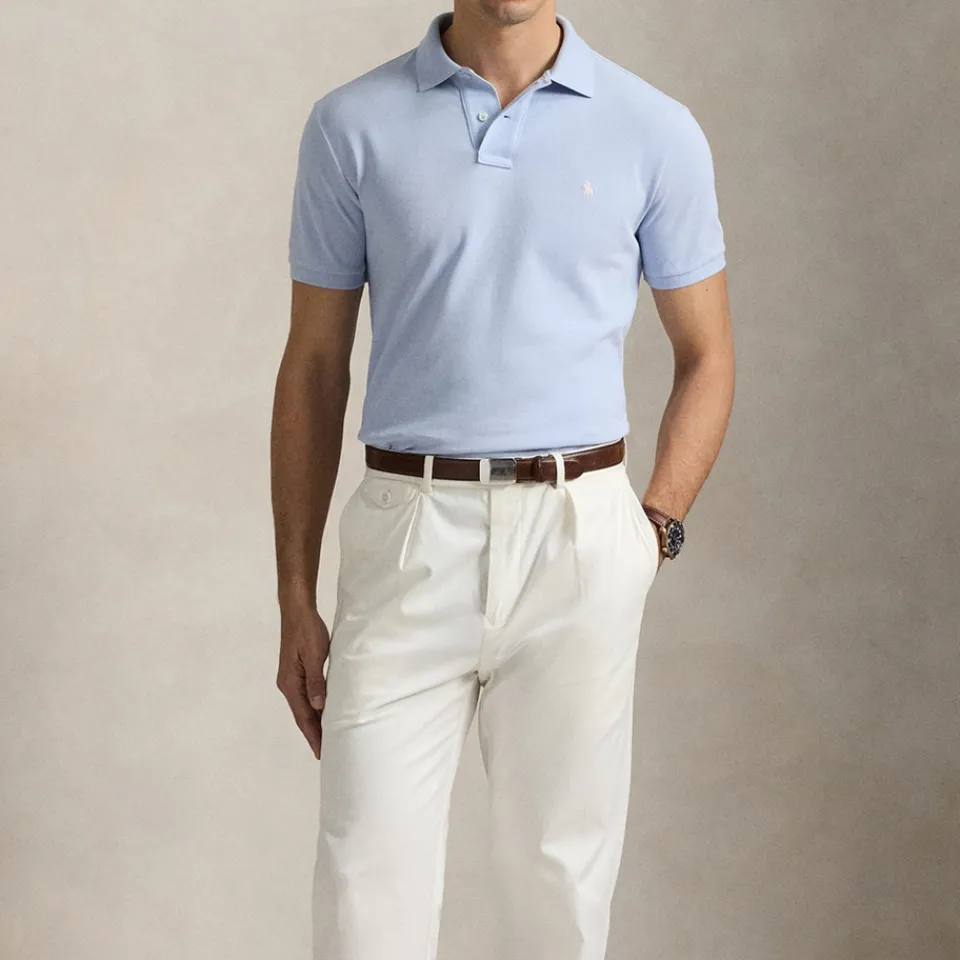 Polo Shirts|Polo Ralph Lauren Custom Slim Fit Cotton Mesh Polo Shirt - XXL