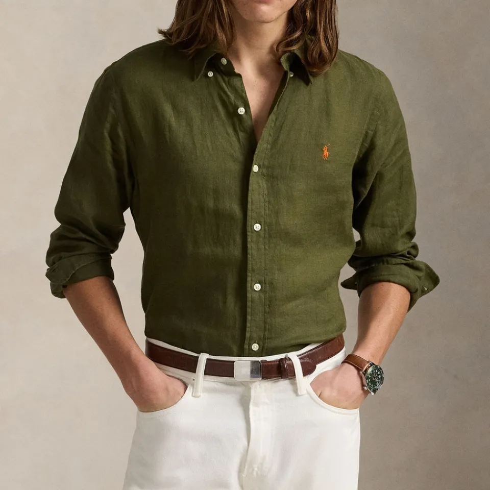Shirts|Shirts|Dr. Martens Polo Ralph Lauren Custom-Fit Linen Shirt - XL