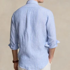 Shirts|Shirts|Polo Ralph Lauren Custom-Fit Striped Linen Shirt - S