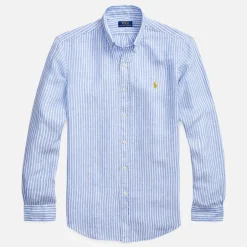 Shirts|Shirts|Polo Ralph Lauren Custom-Fit Striped Linen Shirt - S