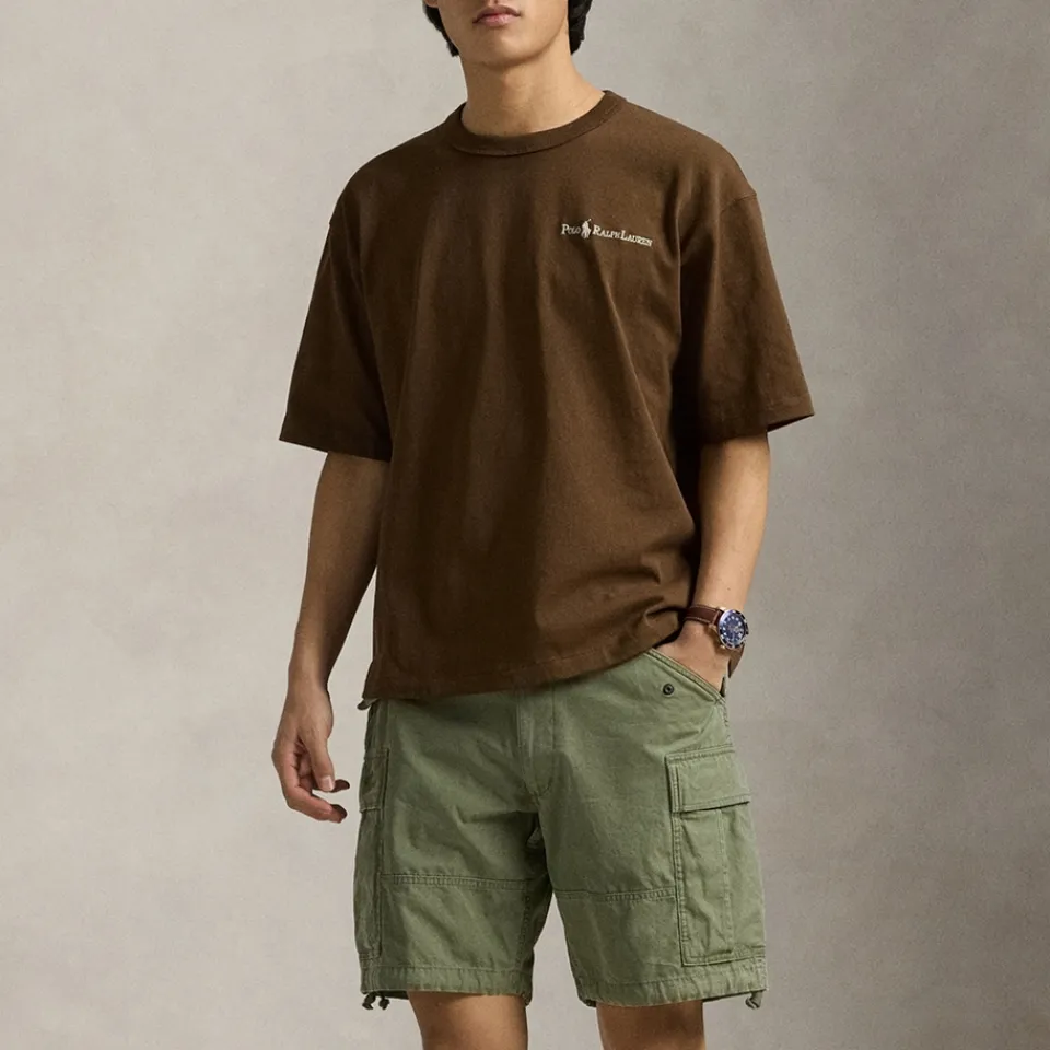 T-Shirts|T-Shirts|Ganni Polo Ralph Lauren Embroidered Logo Cotton-Jersey T-Shirt - S