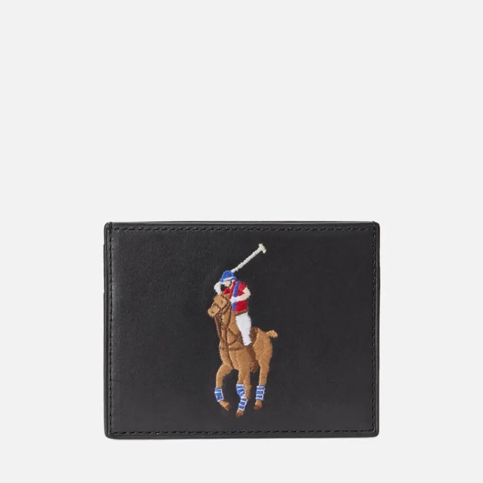 Wallets|Polo Ralph Lauren Embroidered Leather Cardholder