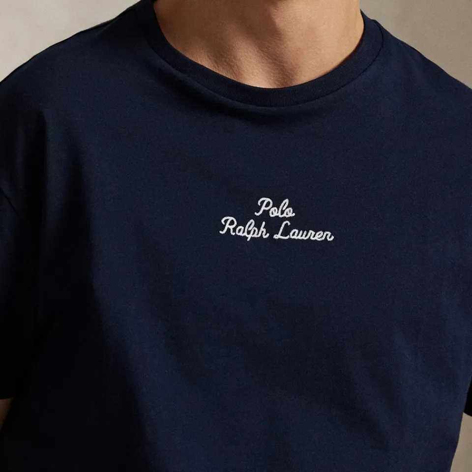 T-Shirts|T-Shirts|Polo Ralph Lauren Embroidered Logo Cotton-Jersey T-Shirt - L