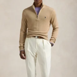 Knitwear|Polo Ralph Lauren Half Zip Cotton Knit Jumper - S