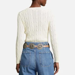 Loungewear|Knitwear|Polo Ralph Lauren Julianna Cotton Cable-Knit Jumper - L