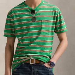 T-Shirts|T-Shirts|Dr. Martens Polo Ralph Lauren Men's Classic Fit Striped T-Shirt - Stem Multi - S