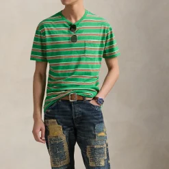 T-Shirts|T-Shirts|Dr. Martens Polo Ralph Lauren Men's Classic Fit Striped T-Shirt - Stem Multi - S