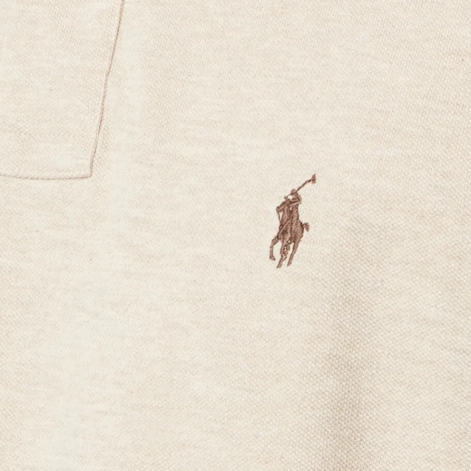 Polo Shirts|Polo Ralph Lauren Men's Custom Slim Fit Mesh Polo Shirt - Expedition Dune Heather - XL