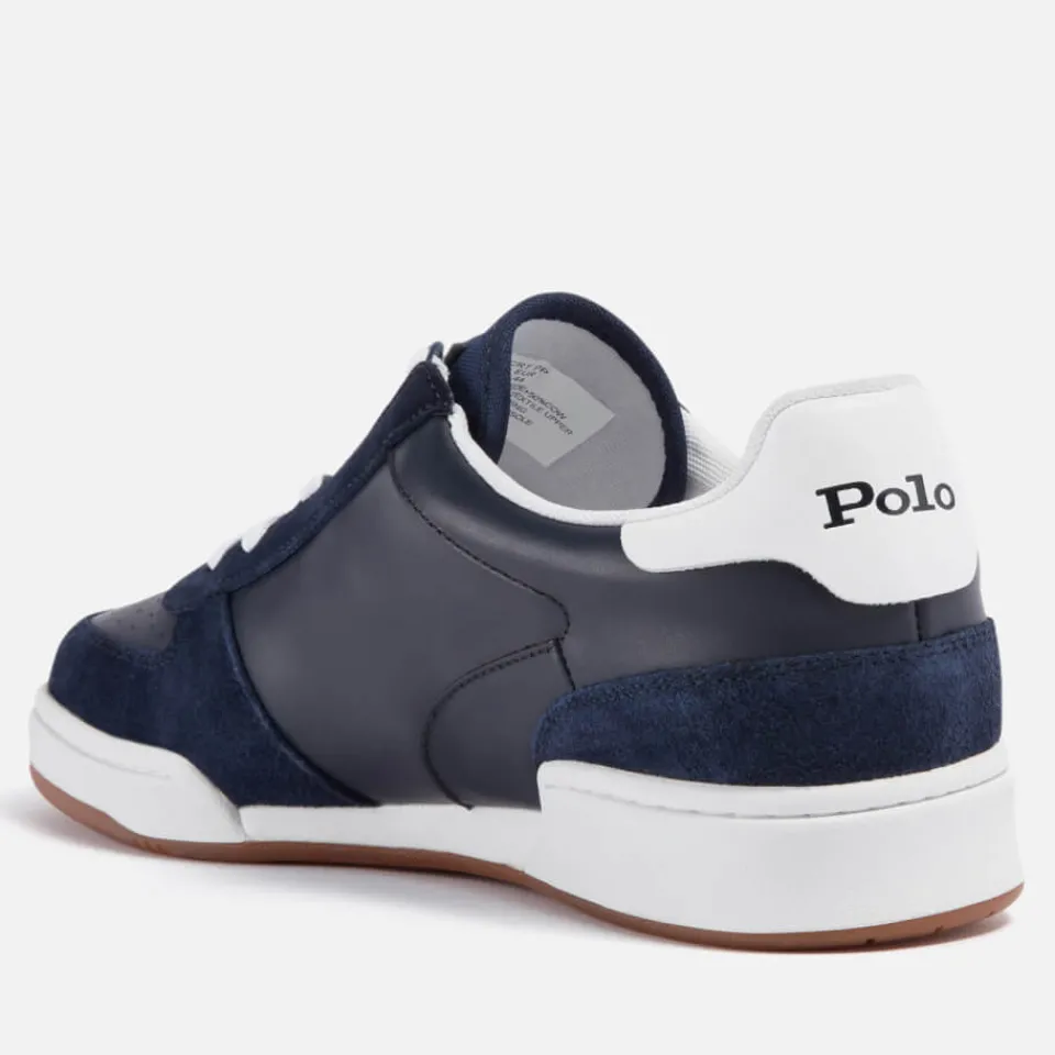Trainers|Dr. Martens Polo Ralph Lauren Men's Polo Court Leather/Suede Trainers - Newport Navy/RL2000 Red - UK 7