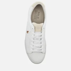 Trainers|Vans Polo Ralph Lauren Men's Sayer Canvas Low Top Trainers - White - UK 7