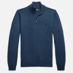 Knitwear|Polo Ralph Lauren Merino Wool Half-Zip Jumper - XXL