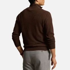 Knitwear|Polo Ralph Lauren Merino Wool Half-Zip Jumper - XL