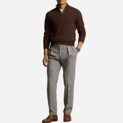 Knitwear|Polo Ralph Lauren Merino Wool Half-Zip Jumper - XL
