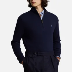 Knitwear|Polo Ralph Lauren Merino Wool Half-Zip Jumper - XXL