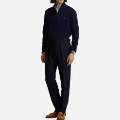 Knitwear|Polo Ralph Lauren Merino Wool Half-Zip Jumper - XXL
