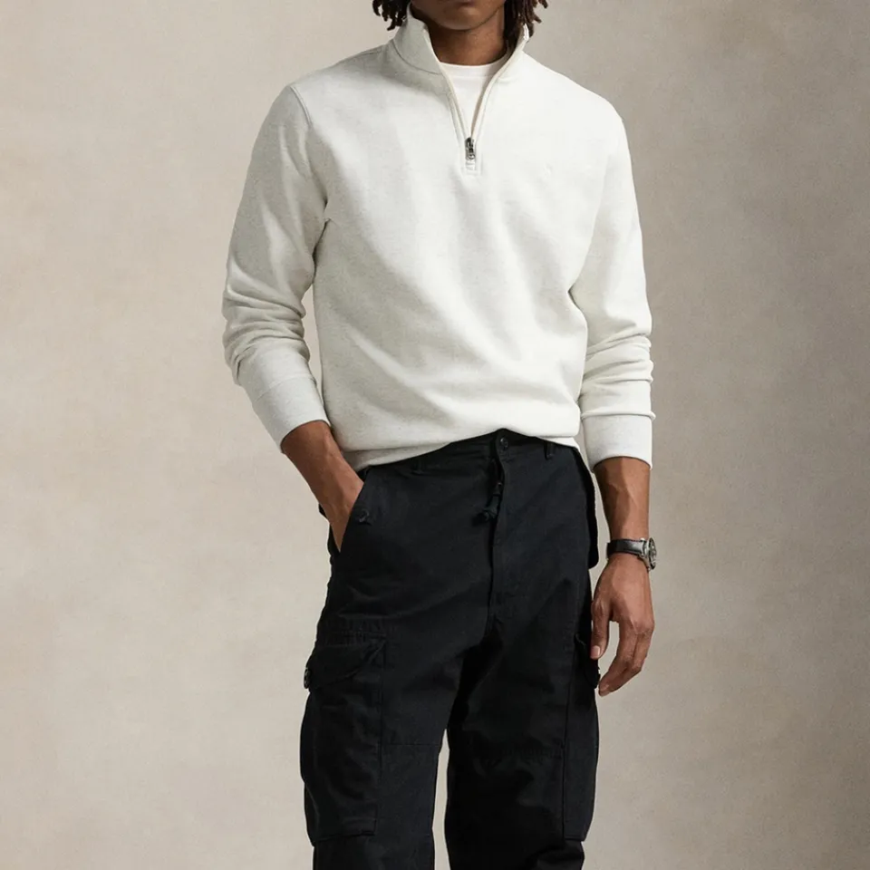 Sweatshirts|Polo Ralph Lauren Performance Lightweight Cotton-Blend Quarter-Zip Jumper - S