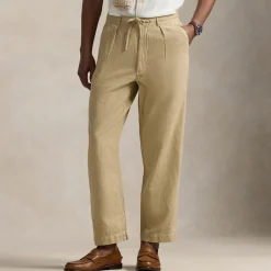 Trousers|Polo Ralph Lauren Pleated Prepster Linen-Blend Pants - S