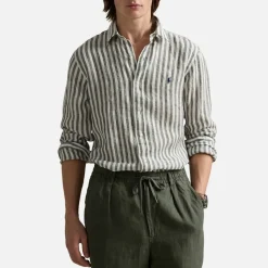 Shirts|Shirts|Dr. Martens Polo Ralph Lauren Striped Linen Shirt - S