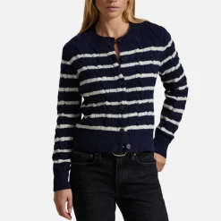 Knitwear|Dr. Martens Polo Ralph Lauren Striped Cable-Knit Cardigan - XS