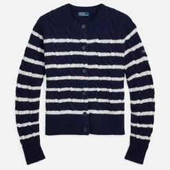 Knitwear|Dr. Martens Polo Ralph Lauren Striped Cable-Knit Cardigan - XS