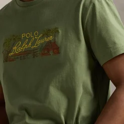 T-Shirts|T-Shirts|Polo Ralph Lauren Summer Embroidered Cotton-Jersey T-Shirt - L