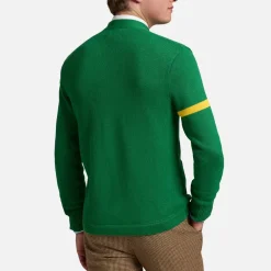 Cardigans|Knitwear|Dr. Martens Polo Ralph Lauren Varsity Logo Cotton-Knit Cardigan - L