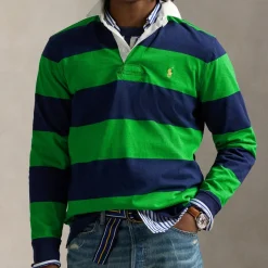 T-Shirts|T-Shirts|Polo Ralph Lauren Yarn-Dyed Cotton-Jersey Rugby Top - S
