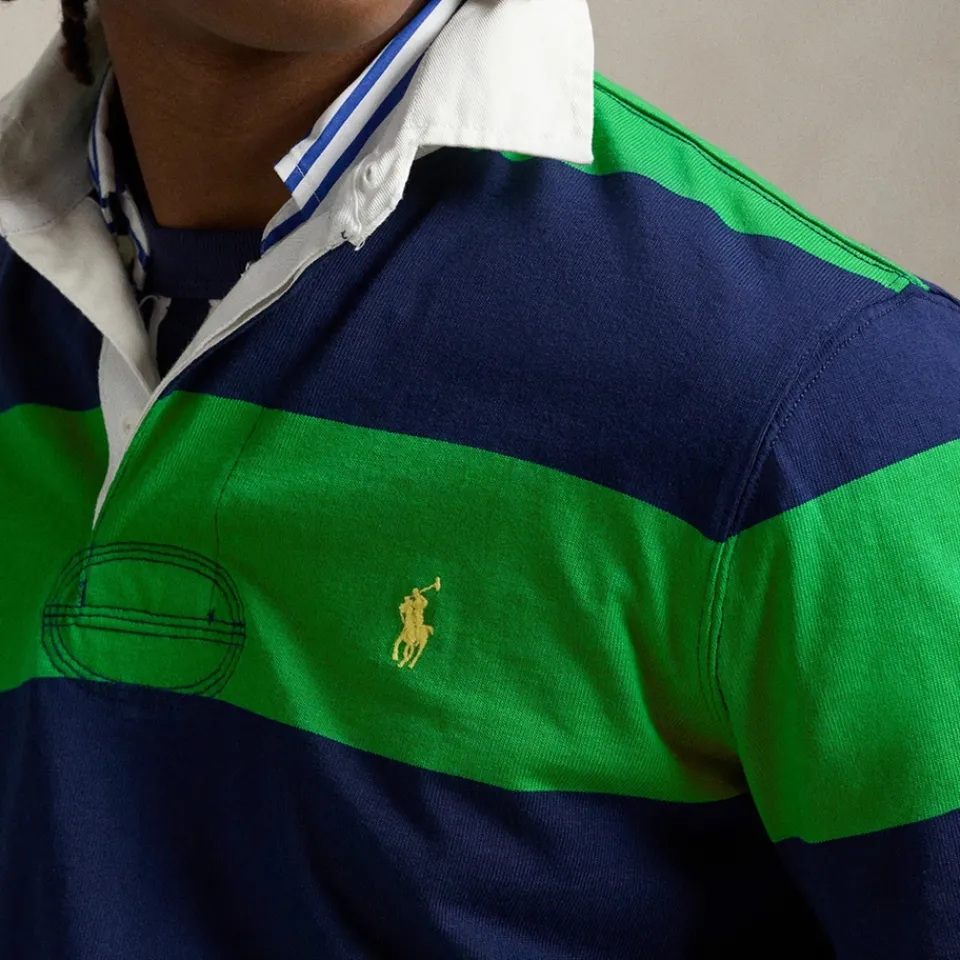 T-Shirts|T-Shirts|Polo Ralph Lauren Yarn-Dyed Cotton-Jersey Rugby Top - S