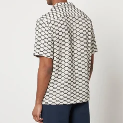 Shirts|Shirts|Fred Perry Portuguese Flannel Net Embroidered Cotton-Blend Shirt - S