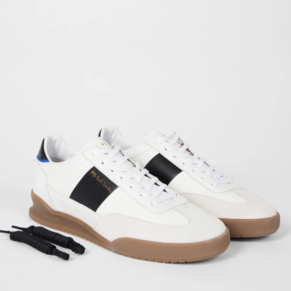 Trainers|Maison Kitsuné PS Paul Smith Men's Dover Twin Leather Trainers - UK 11