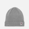 Hats|Dr. Martens PS Paul Smith Men's Zebra Patch Beanie - Slate Grey