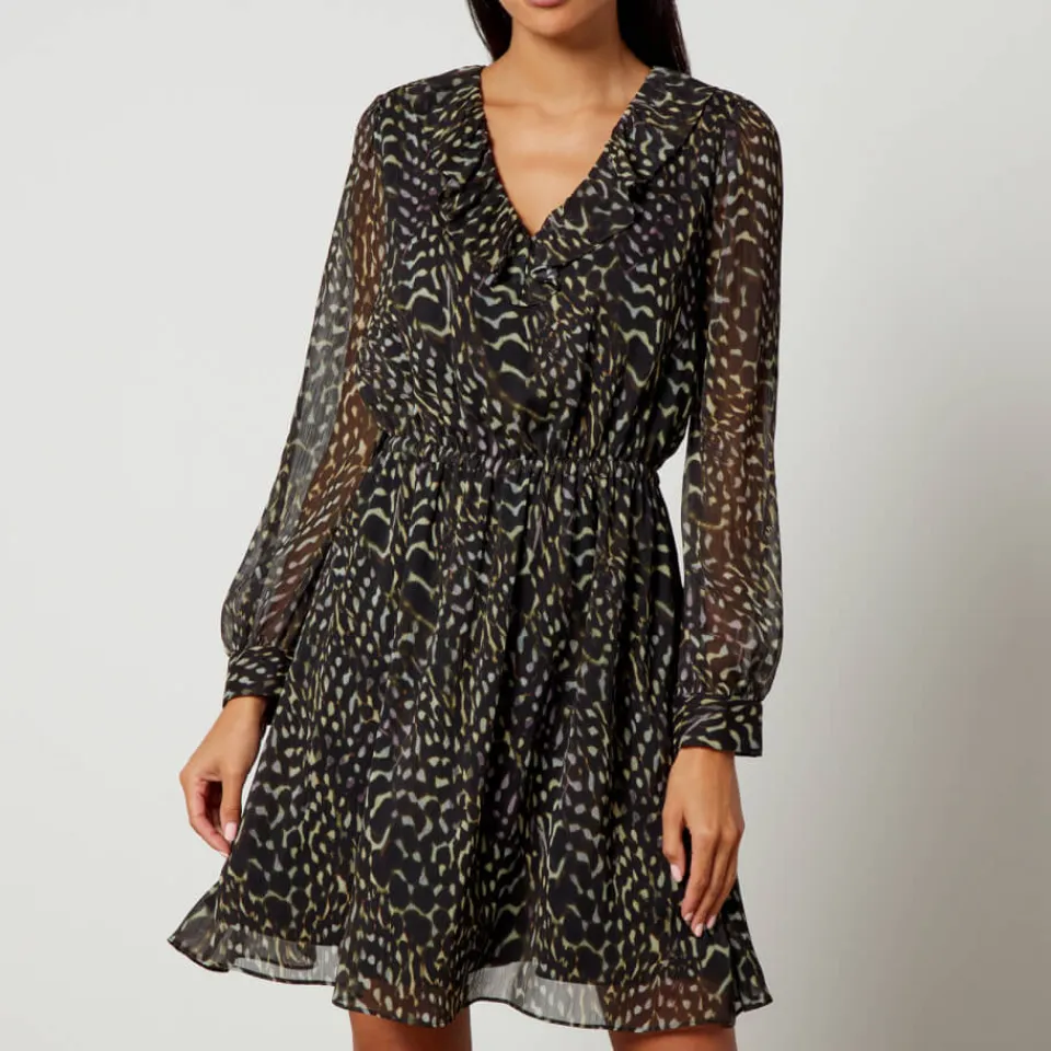 Dresses|Dresses|Kitri PS Paul Smith Printed Plissé-Chiffon Dress - UK 8