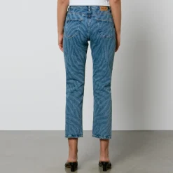 Jeans|Dr. Martens PS Paul Smith Zebra Print Denim Straight-Leg Jeans - W26