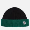 Hats|Dr. Martens PS Paul Smith Zebra Rib-Knit Wool Beanie