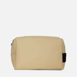 Bags|RAINS Logo Faux Leather Wash Bag