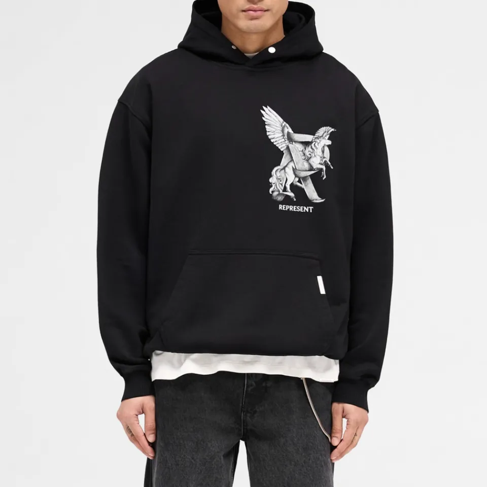 Sweatshirts|REPRESENT Elegance In Motion Cotton-Jersey Hoodie - XS