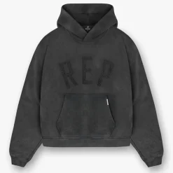 Sweatshirts|REPRESENT Rep Appliqué Cotton-Jersey Hoodie - S