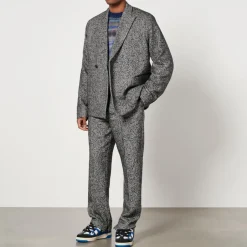 Jackets|Coats|Dr. Martens REPRESENT Tweed Double-Breasted Blazer - S