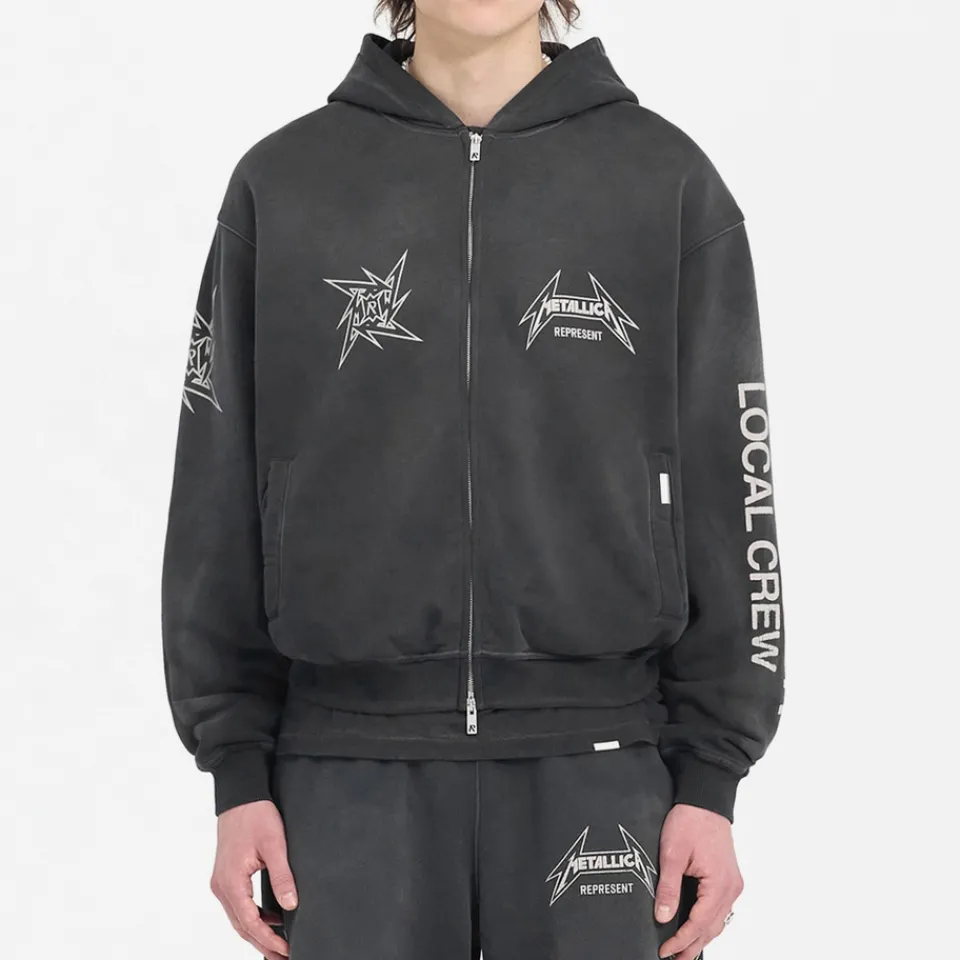 Loungewear|Sweatshirts|Polo Ralph Lauren REPRESENT x Metallica 40 Year Anniversary Cotton-Jersey Hoodie - S
