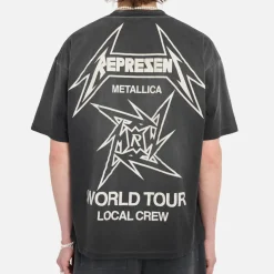 Loungewear|T-Shirts|REPRESENT x Metallica 40 Year Anniversary Cotton-Blend T-Shirt - S