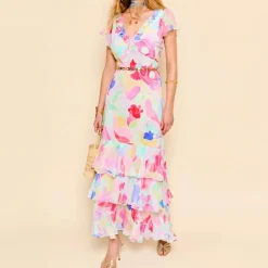 Dresses|Dresses|Anni Lu RIXO Amelle Floral-Print Crepe de Chine Dress - UK 6