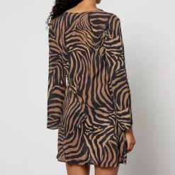 Dresses|Dresses|De La Vali RIXO Animal-Print Ridley Silk Dress - UK 6