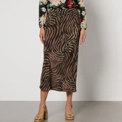 Skirts|Skirts|Dr. Martens RIXO Ardith Tiger-Print Silk Skirt - UK 10