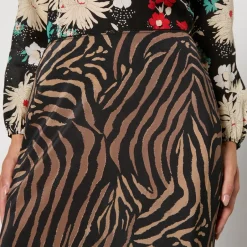 Skirts|Skirts|Dr. Martens RIXO Ardith Tiger-Print Silk Skirt - UK 10