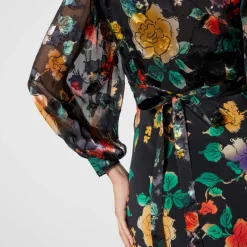 Dresses|Dresses|RIXO Ayla Floral-Print Chiffon Midi Dress - UK 6
