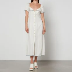 Dresses|Dresses|RIXO Briella Linen-Blend Dress - XL/UK 16