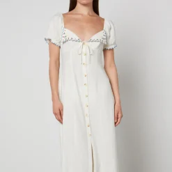 Dresses|Dresses|RIXO Briella Linen-Blend Dress - XL/UK 16
