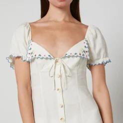 Dresses|Dresses|RIXO Briella Linen-Blend Dress - XL/UK 16